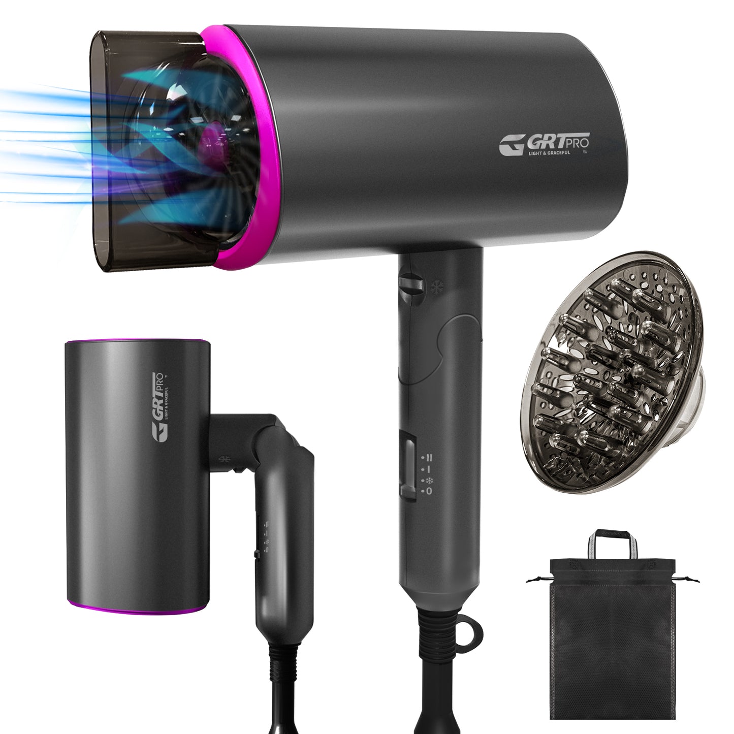 GRT PRO Travel Hair Dryer 2200W T1