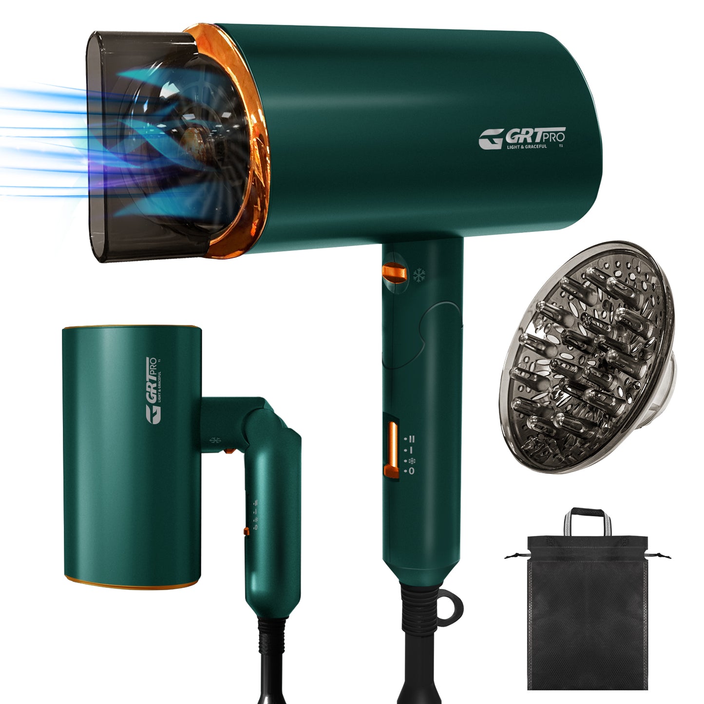 GRT PRO Travel Hair Dryer 2200W T1