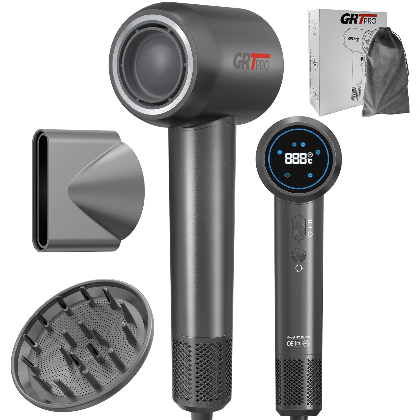 GRT PRO High Speed Hair Dryer BL-F03