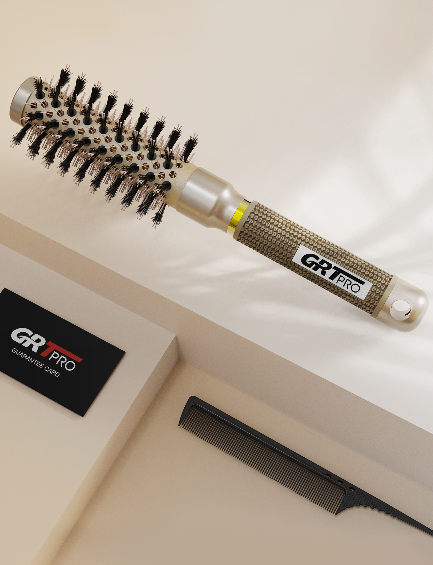 Professional Round Hair Brush Ceramic Negative Ion round brushes for blow drying with Circular Airflow, Even airflow for smooth, One-Stroke Smoothness for Tangle-Free Hair Care, 25MM, Short Hair