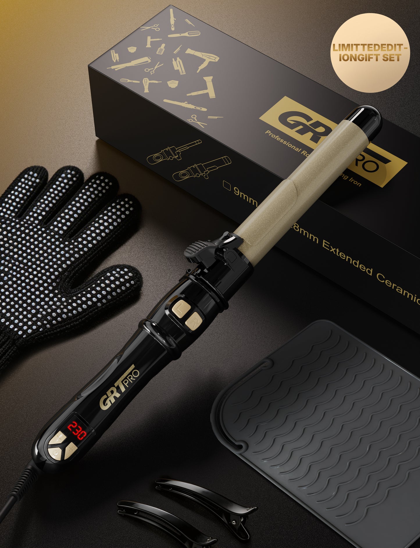 28mm Auto-Rotating Curling Iron, Salon-Grade Professional Curler with 14 Heat Settings 100-230°C, Ceramic Tourmaline Coating, 30s Fast Heat-Up, Auto Shut-Off – for Long & Thick Hair, Bouncy Curls