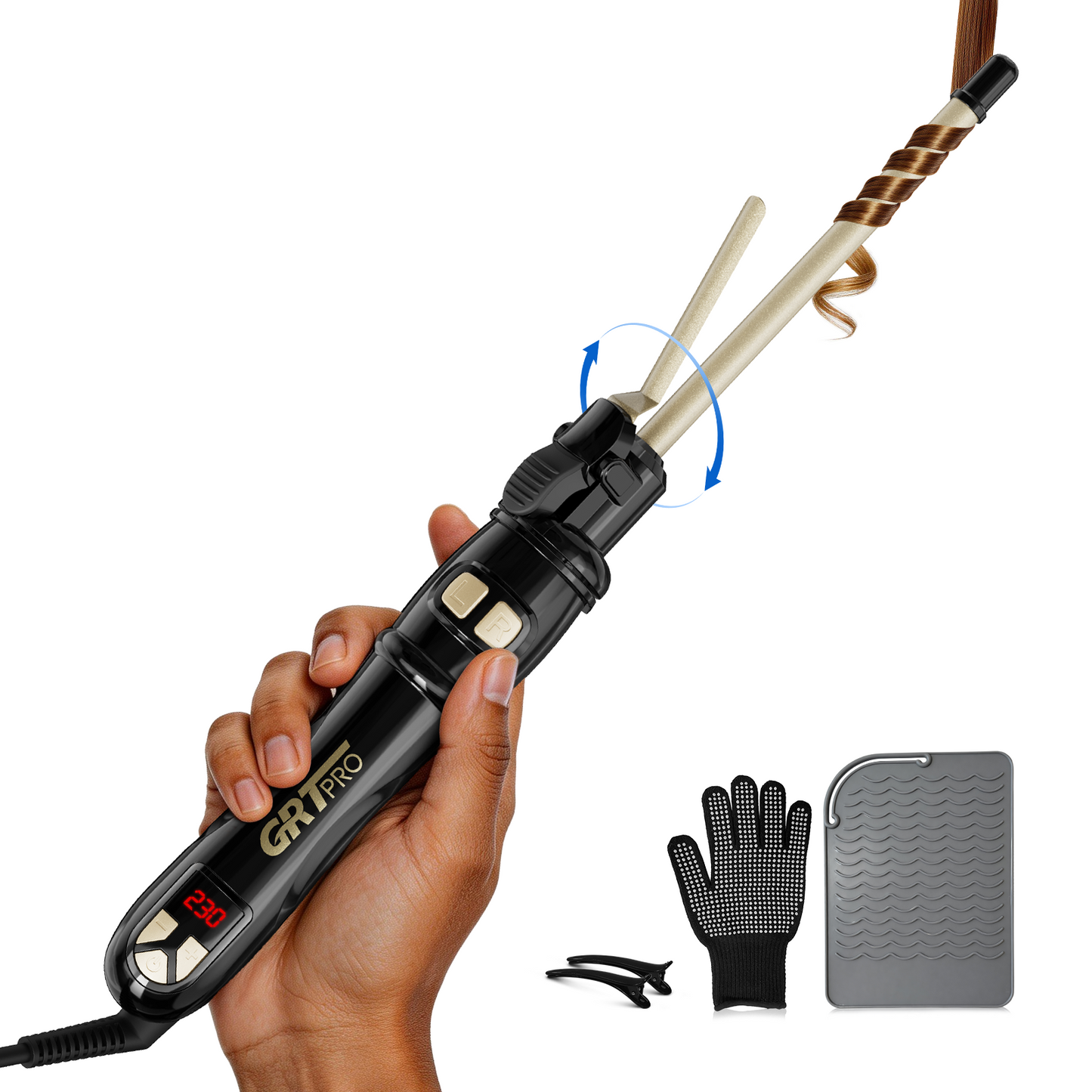 28mm Auto-Rotating Curling Iron, Salon-Grade Professional Curler with 14 Heat Settings 100-230°C, Ceramic Tourmaline Coating, 30s Fast Heat-Up, Auto Shut-Off – for Long & Thick Hair, Bouncy Curls