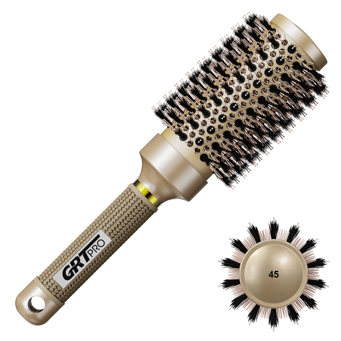 Professional Round Hair Brush Ceramic Negative Ion round brushes for blow drying with Circular Airflow Channel, Even airflow for smooth, Tangle-Free Hair Care, 45MM, Suitable for Medium-Long Hair