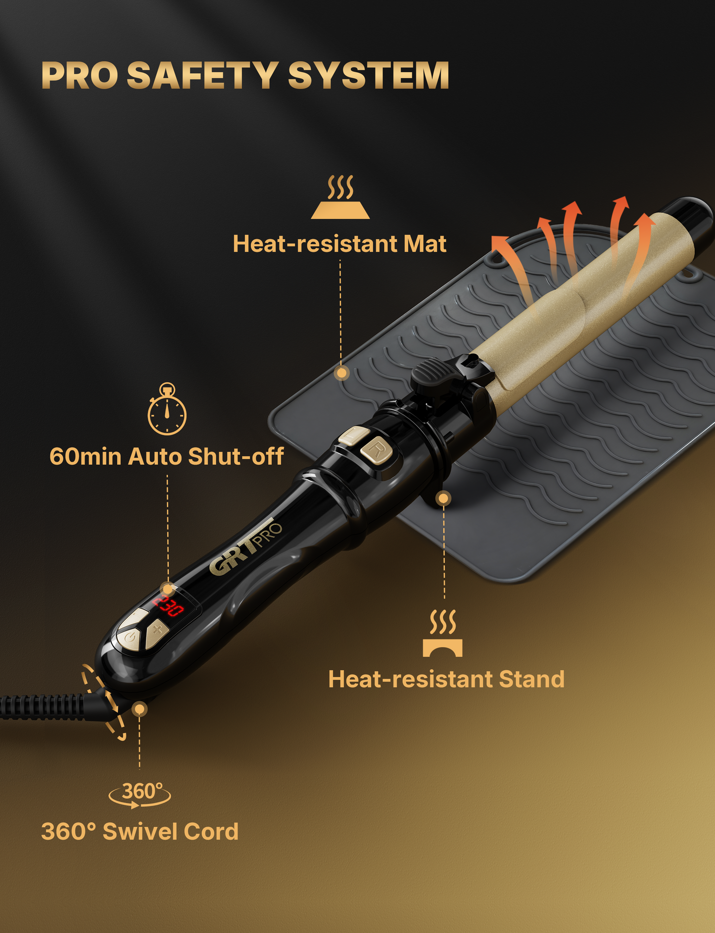 28mm Auto-Rotating Curling Iron, Salon-Grade Professional Curler with 14 Heat Settings 100-230°C, Ceramic Tourmaline Coating, 30s Fast Heat-Up, Auto Shut-Off – for Long & Thick Hair, Bouncy Curls
