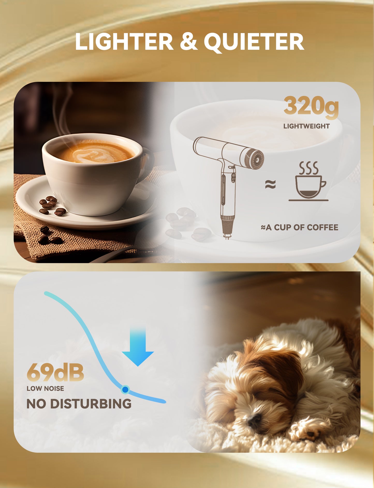 Professional Ionic Hair Dryer Travel Hairdryer 2200W