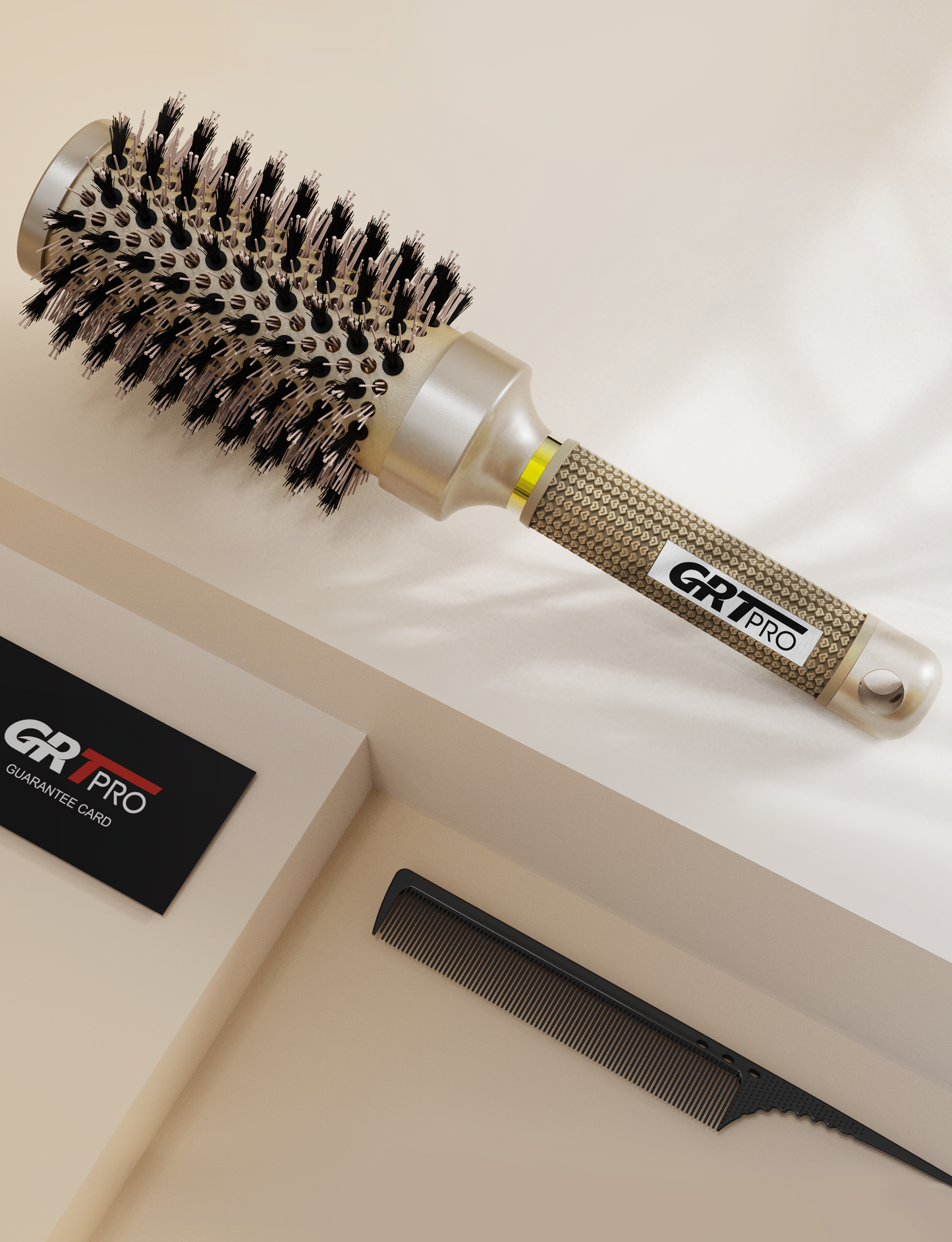 Professional Round Hair Brush Ceramic Negative Ion round brushes for blow drying with Circular Airflow Channel, Even airflow for smooth, Tangle-Free Hair Care, 45MM, Suitable for Medium-Long Hair