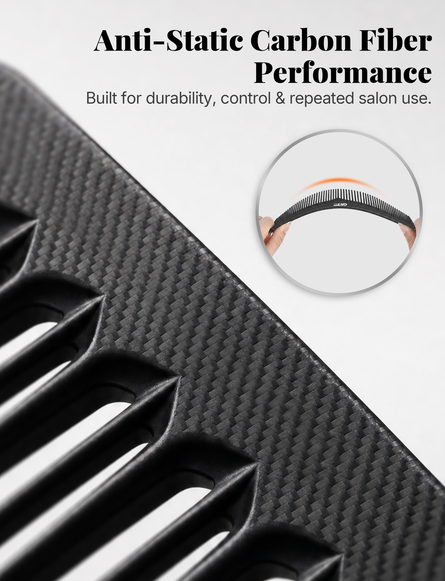 Hair Combs Set 5 Pcs Professional Hairdressing Styling Combs with Stainless Steel Handle, Tail Comb wide tooth comb Cutting Comb, Salon Barber Women Men, Heat Resistant Anti-static, Wet or Dry Use