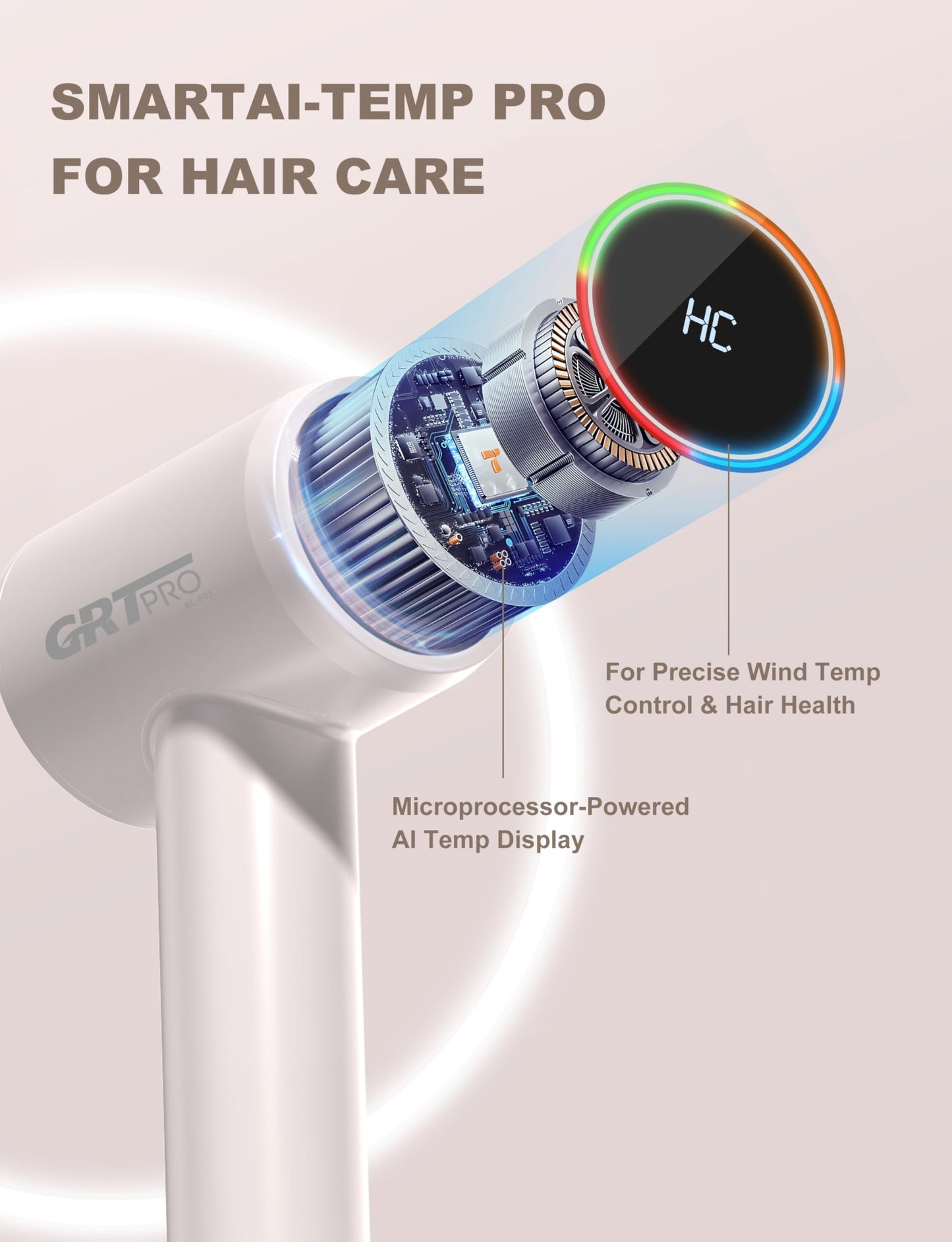 GRT PRO Ionic Hair Dryer 2200W BL-F03
