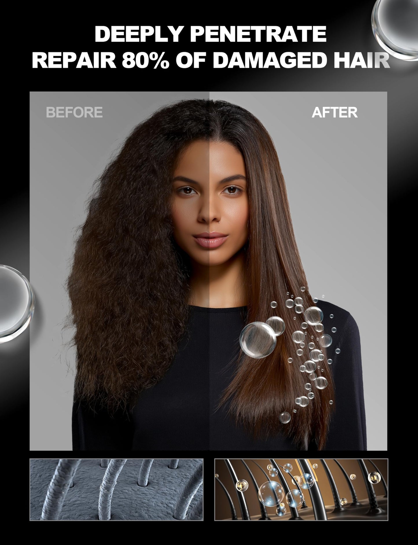 Hair Straightener Brush, Hydro-Ionic Ceramic