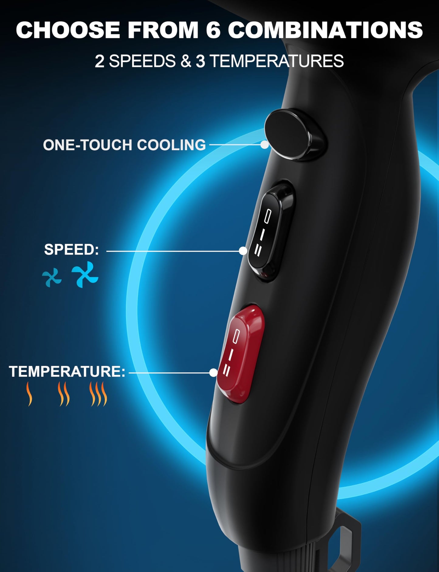 Professional Hair Dryer 2400W Ionic Hairdryer AC Motor